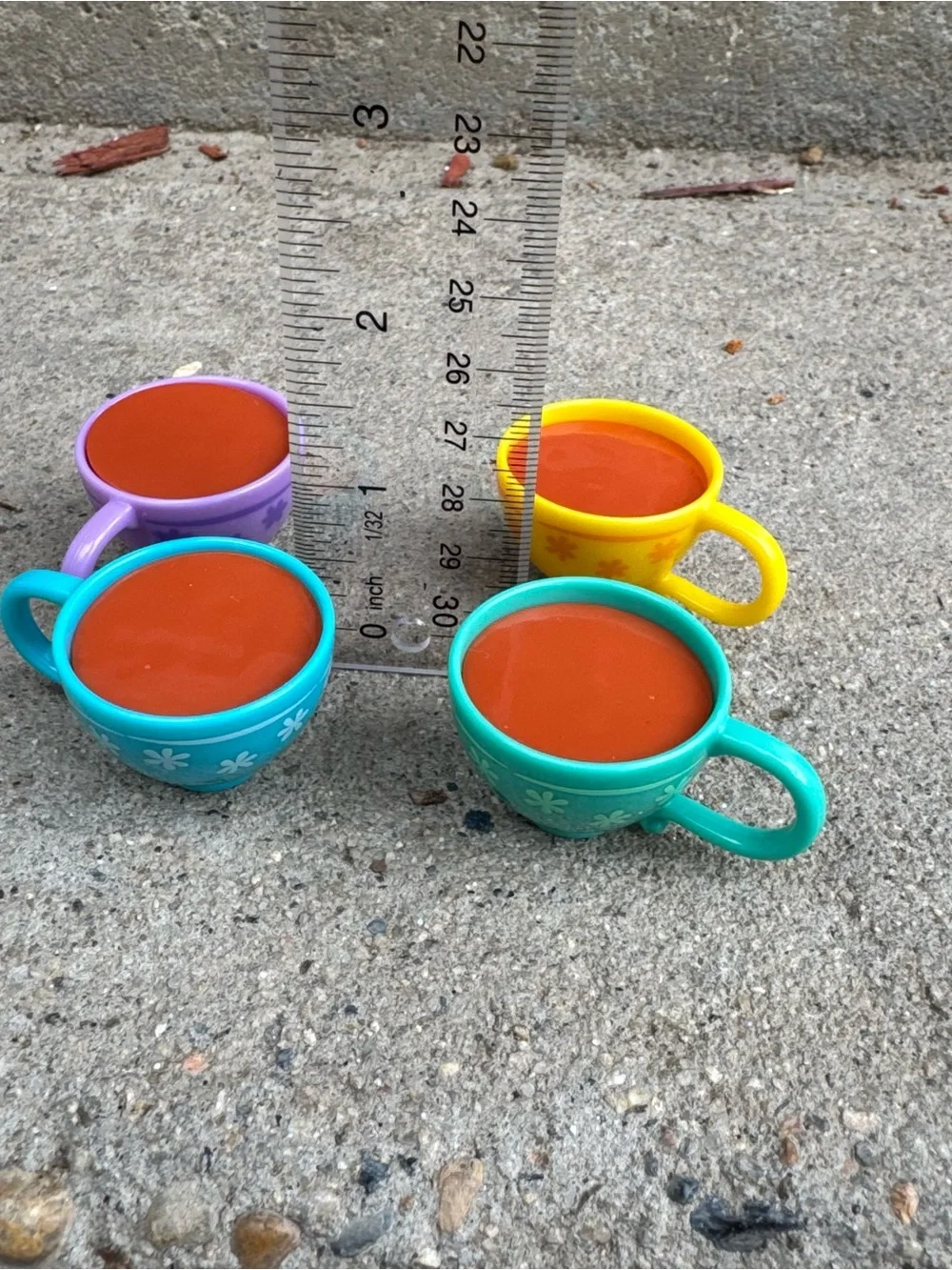 Set of 4 Small Replacement Tea Cups Mad Tea Party Game Pieces Disney‎